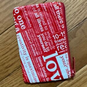 lululemon athletica Red and White Pouch